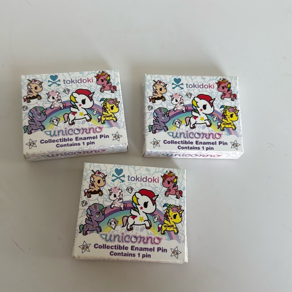 Tokidoki Unicorno Pin lot of 3